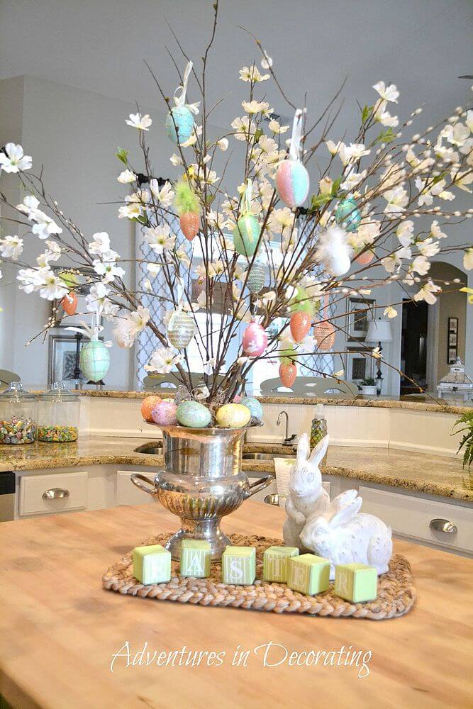 Cherry Blossom Easter Egg Tree