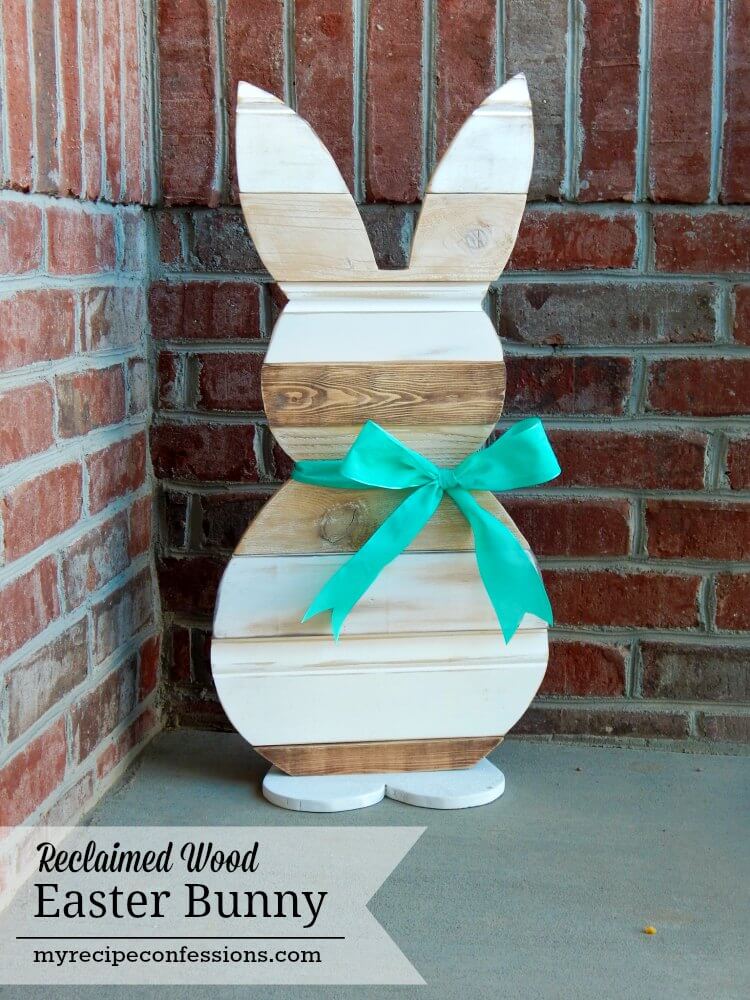 Reclaimed Wood Easter Bunny Decoration