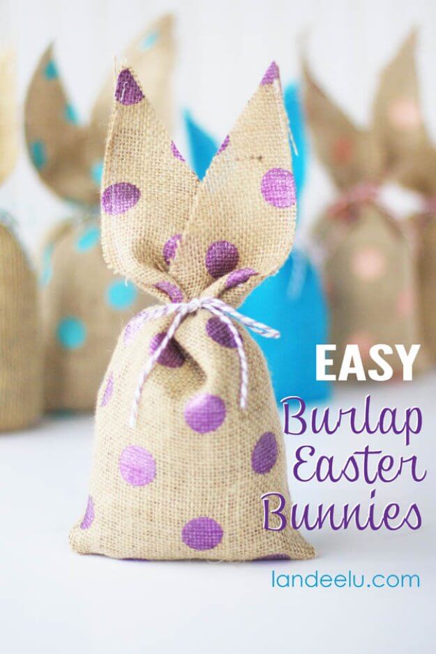 Simple Burlap Easter Bunny Craft