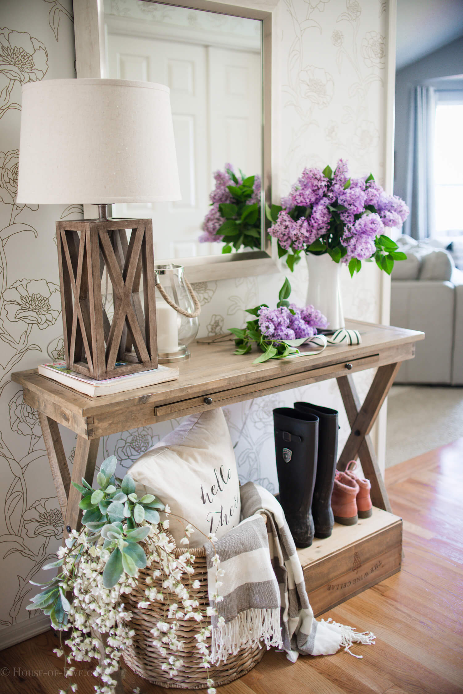 Table with Refinished Wooden Folding