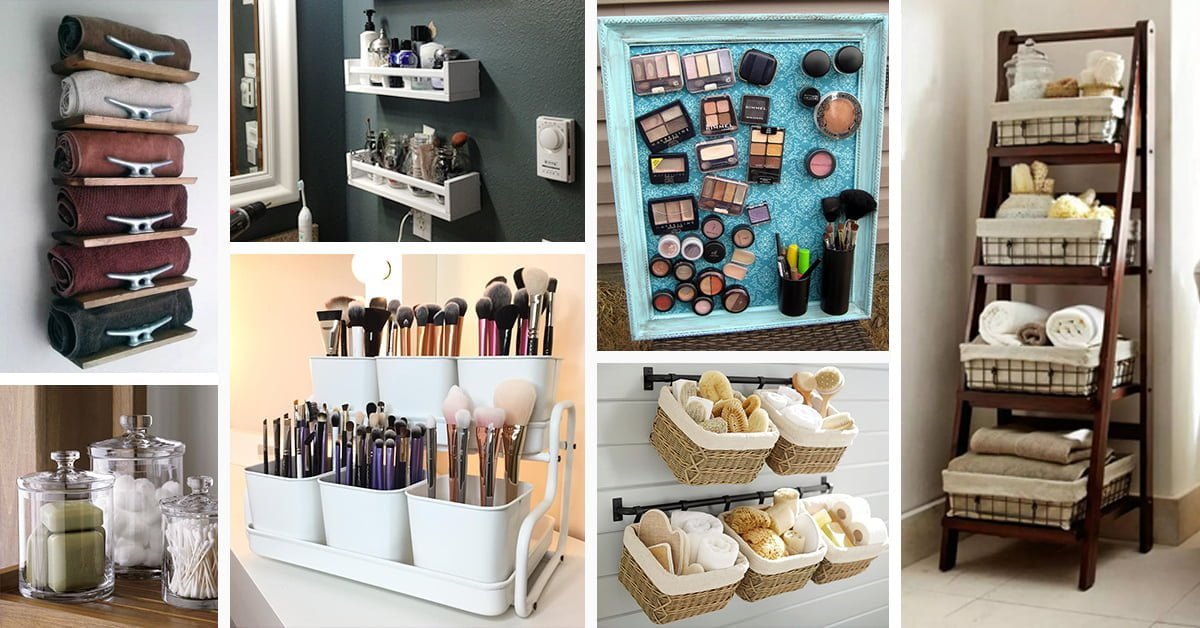 Featured image for “67 Small Bathroom Storage Ideas from Shelves to Baskets”