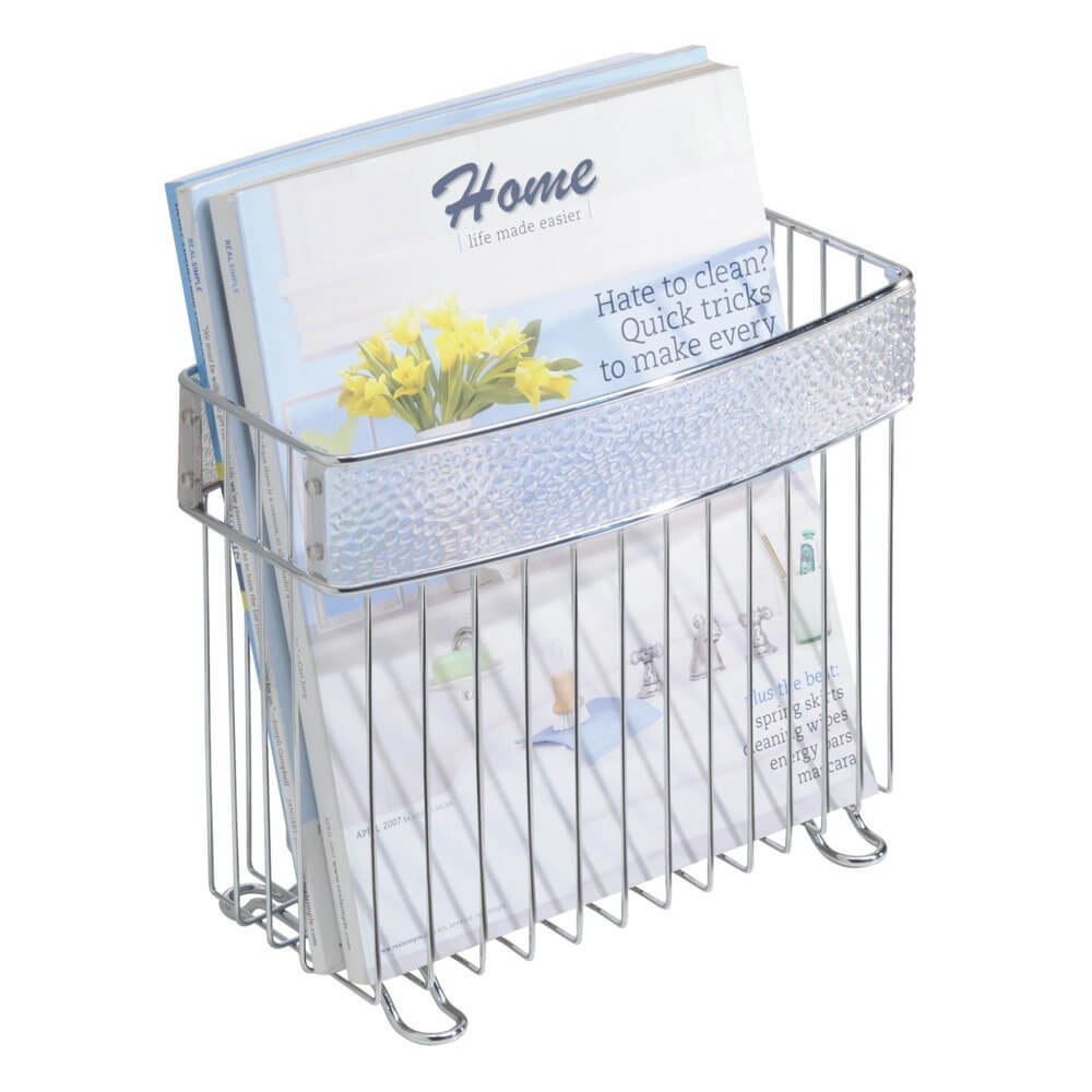 Freestanding Chrome Bathroom Magazine Rack