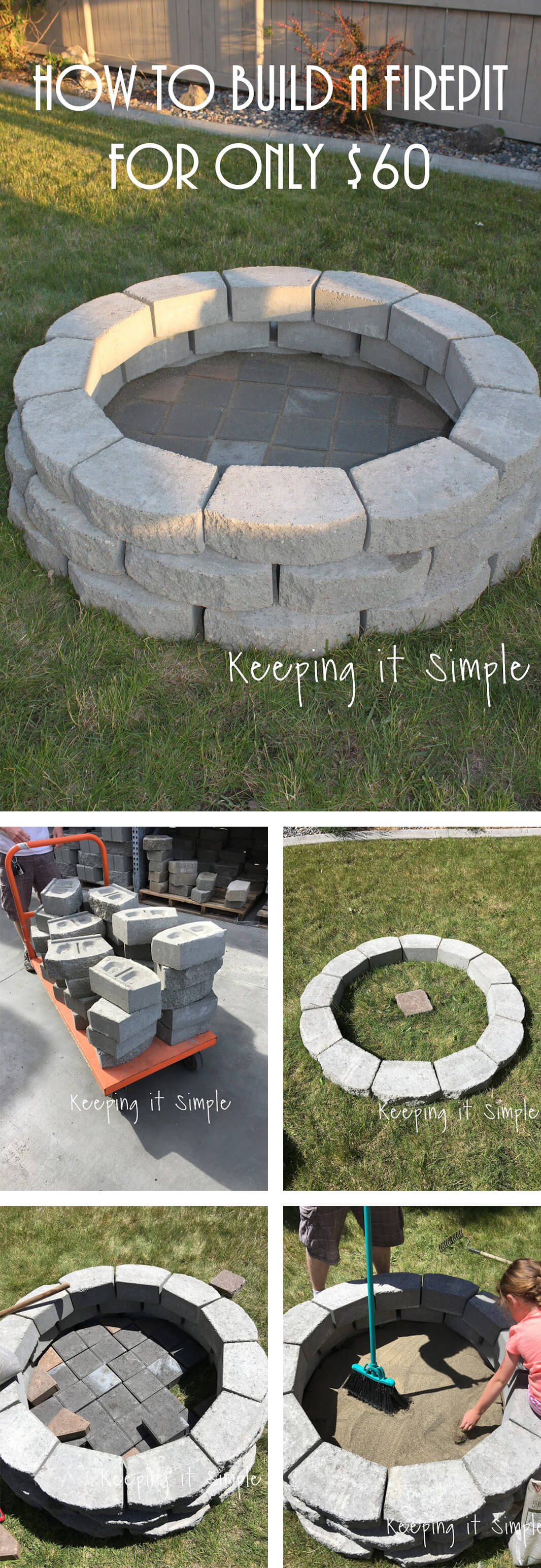 Simple $60 DIY Stone Fire pit