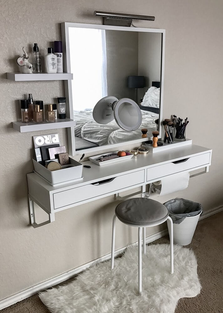 Space-Saving Floating Vanity Shelf