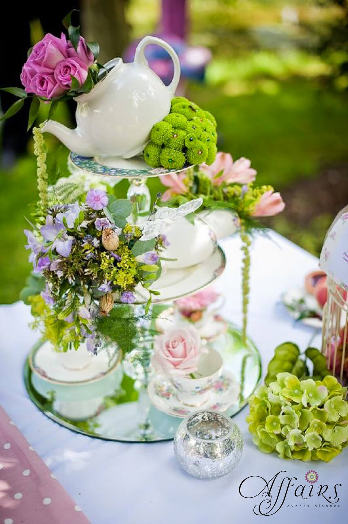 Tipsy Teapot with Cascading Catkins