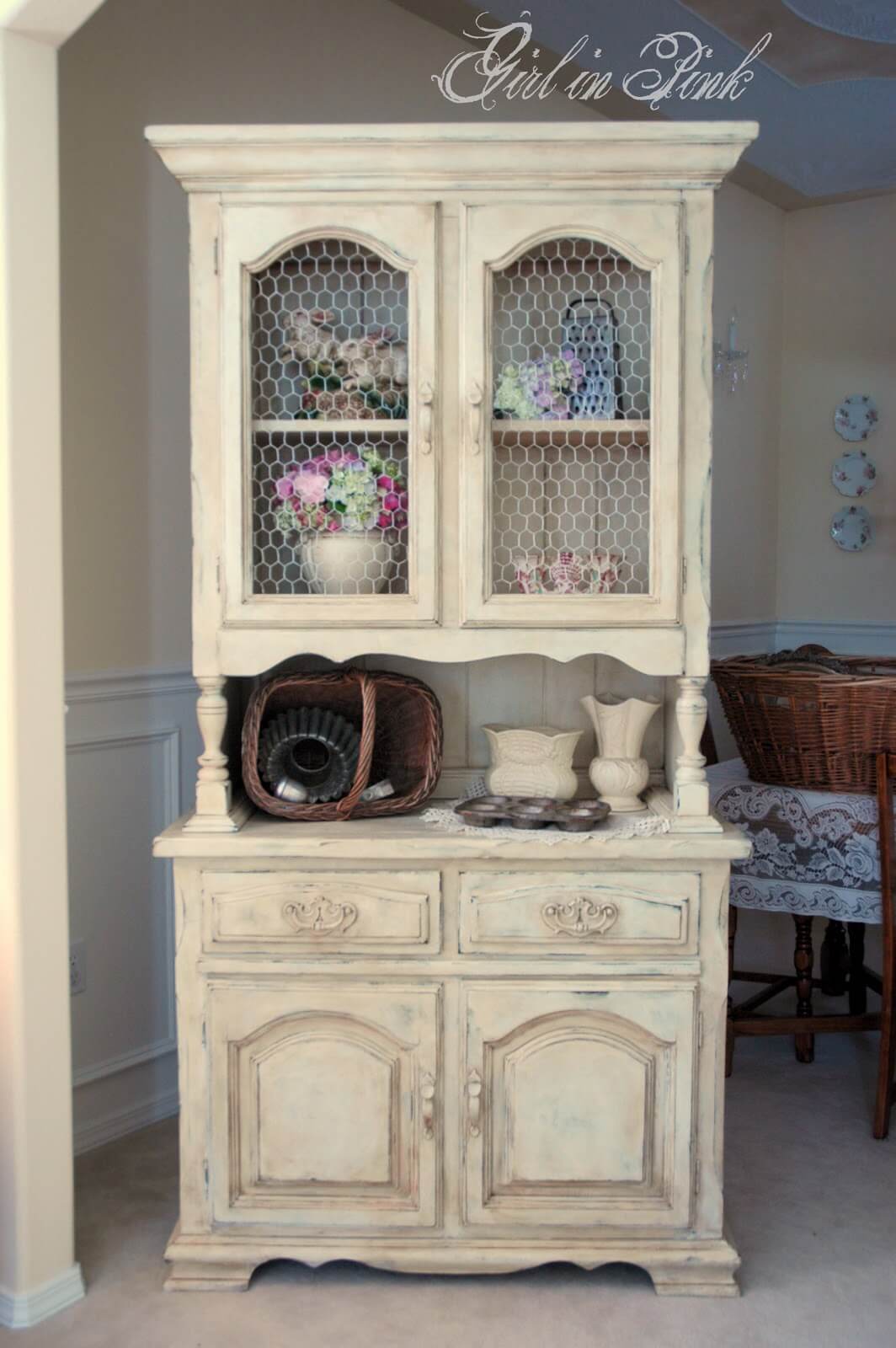 An Old-Fashioned Cupboard for Plates and Decor