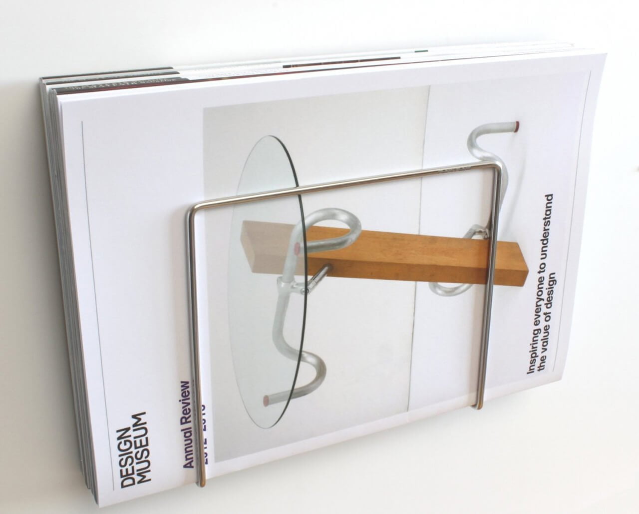 Modern Stainless Wall Magazine Rack