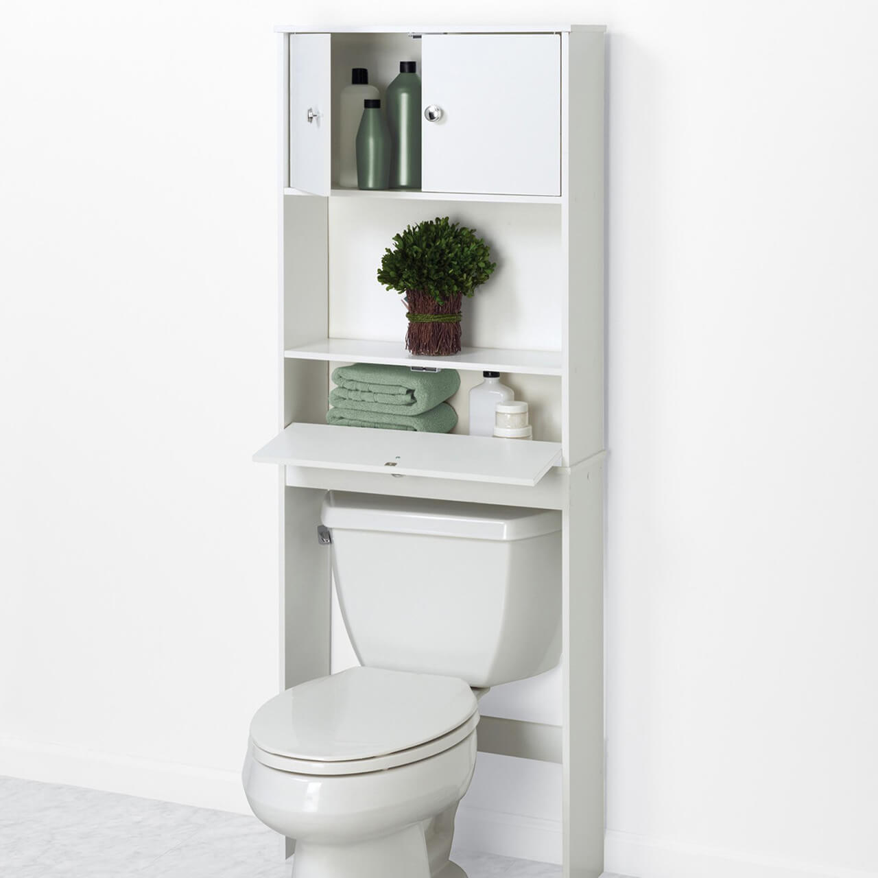 Zenna Home Drop Door Bathroom Spacesaver