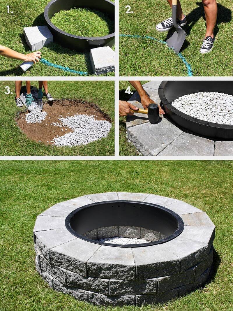 Build Your Own Concrete Block Fire pit