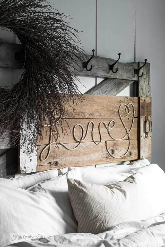 Rustic Love Wood and Twine Art