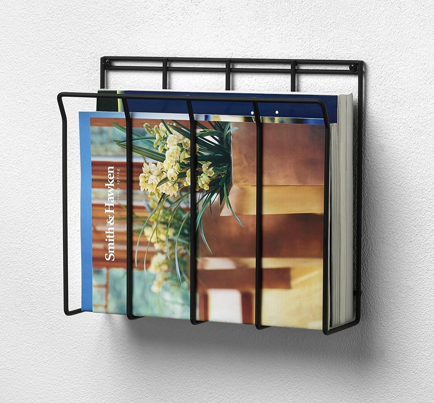 Black Wire Bathroom Magazine Holder