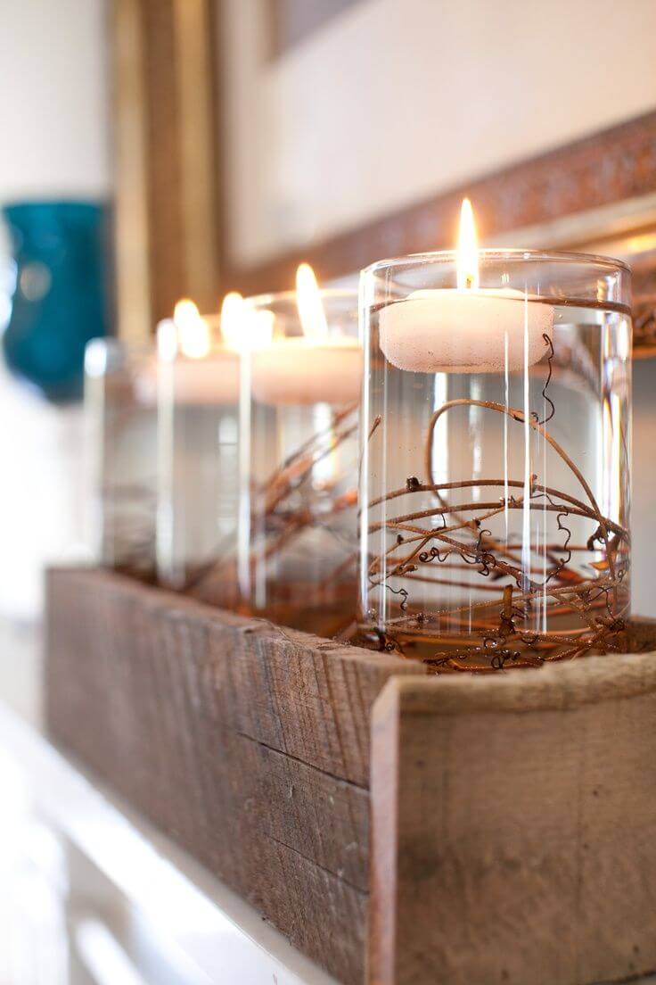 A Basic Display with Tall Glass Bottles