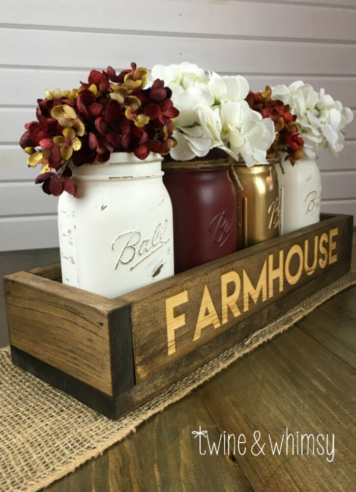 A Floral Arrangement with Old-Fashioned Jars