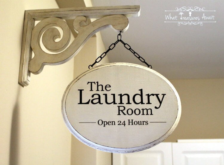 DIY Laundry Room Shop Sign