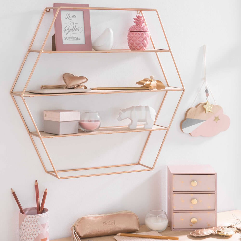 Pretty Plumber Wall Mounted Copper Shelving Unit