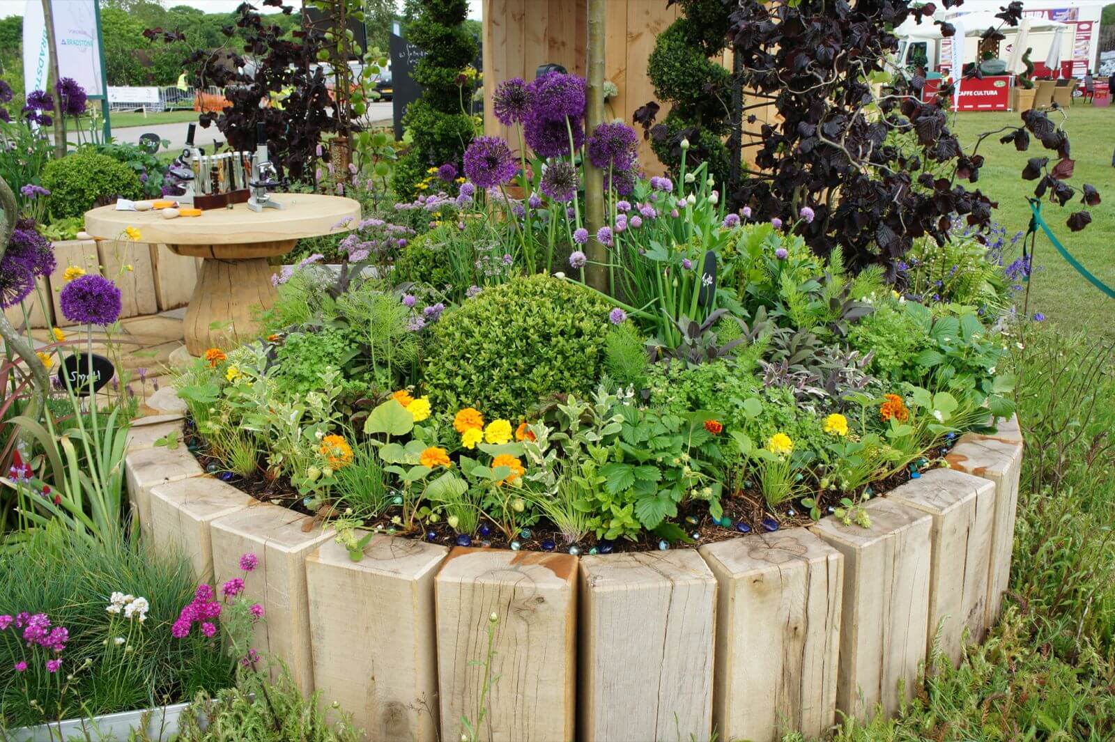 DIY Wood Flower and Herb Bed