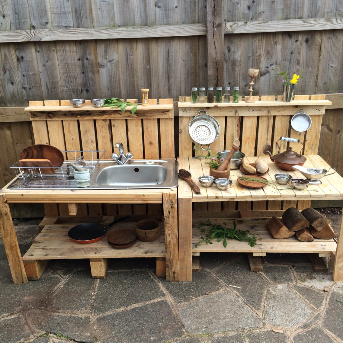 DIY Wood Pallet Sink and Prep Station