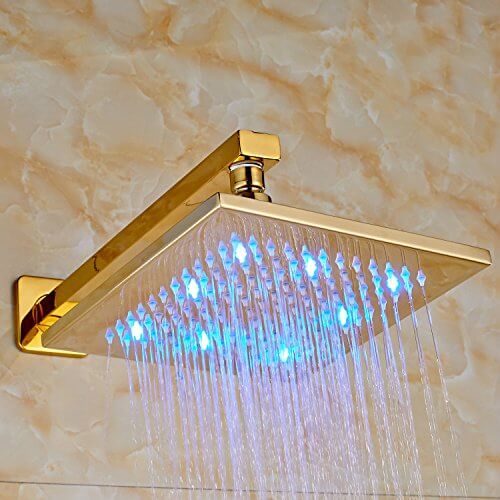 New, Votamuta Golden Finish Over Head Shower