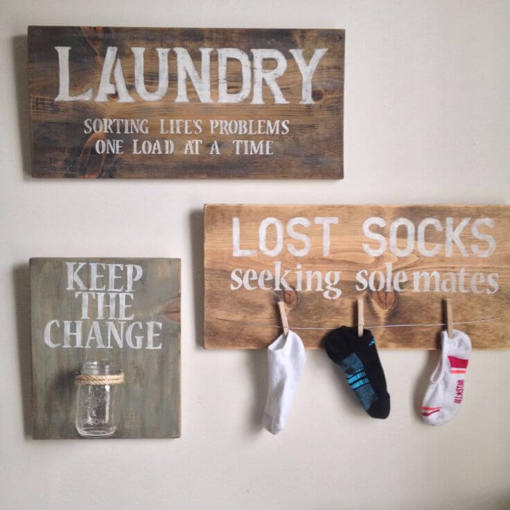 Lost Sock and Change Laundry Room Organizers