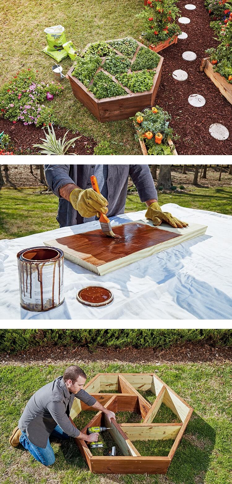 DIY Unique Hexagonal Planter Box