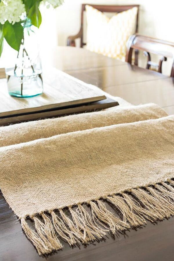 Burlap Of Luxury Repurposed Table Runner