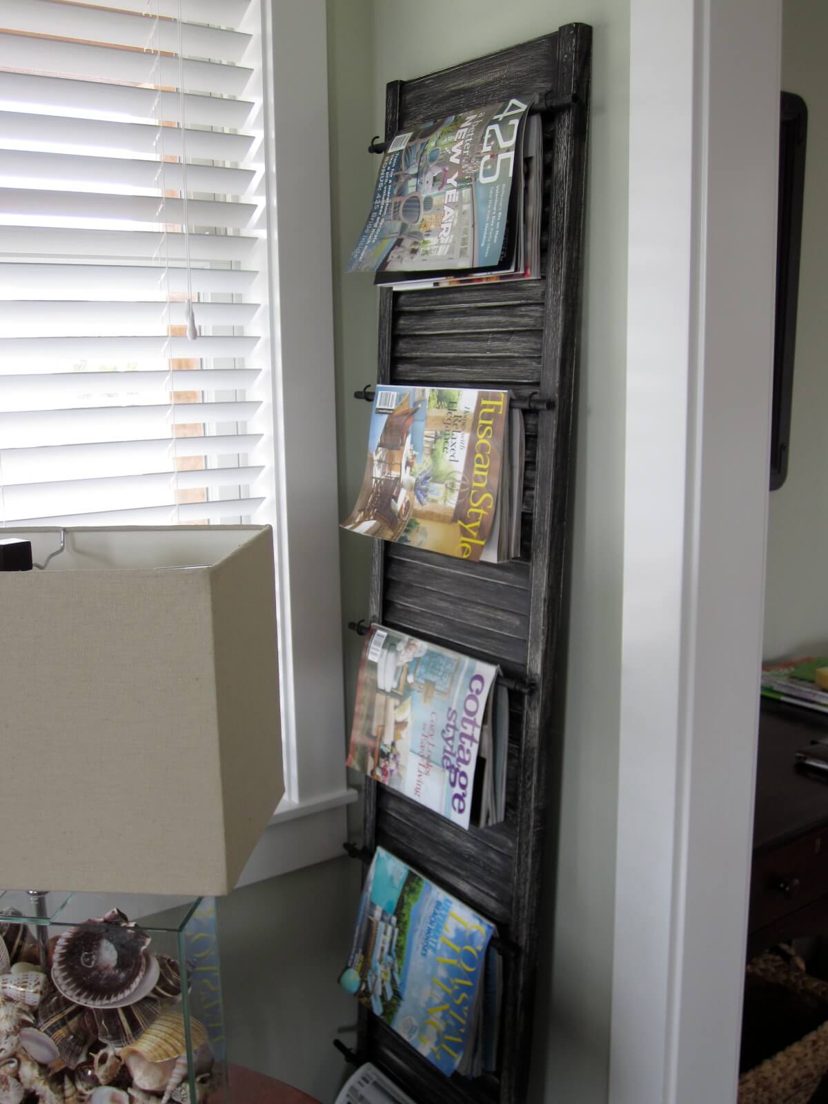 DIY Window Magazine Organizer