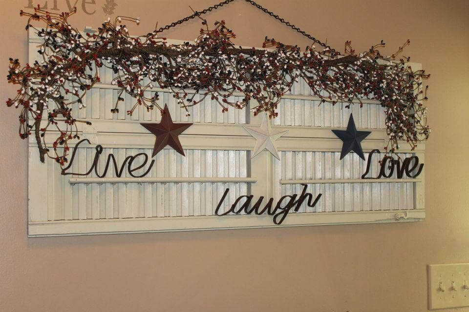 Charming Shutter Wall Art Decoration