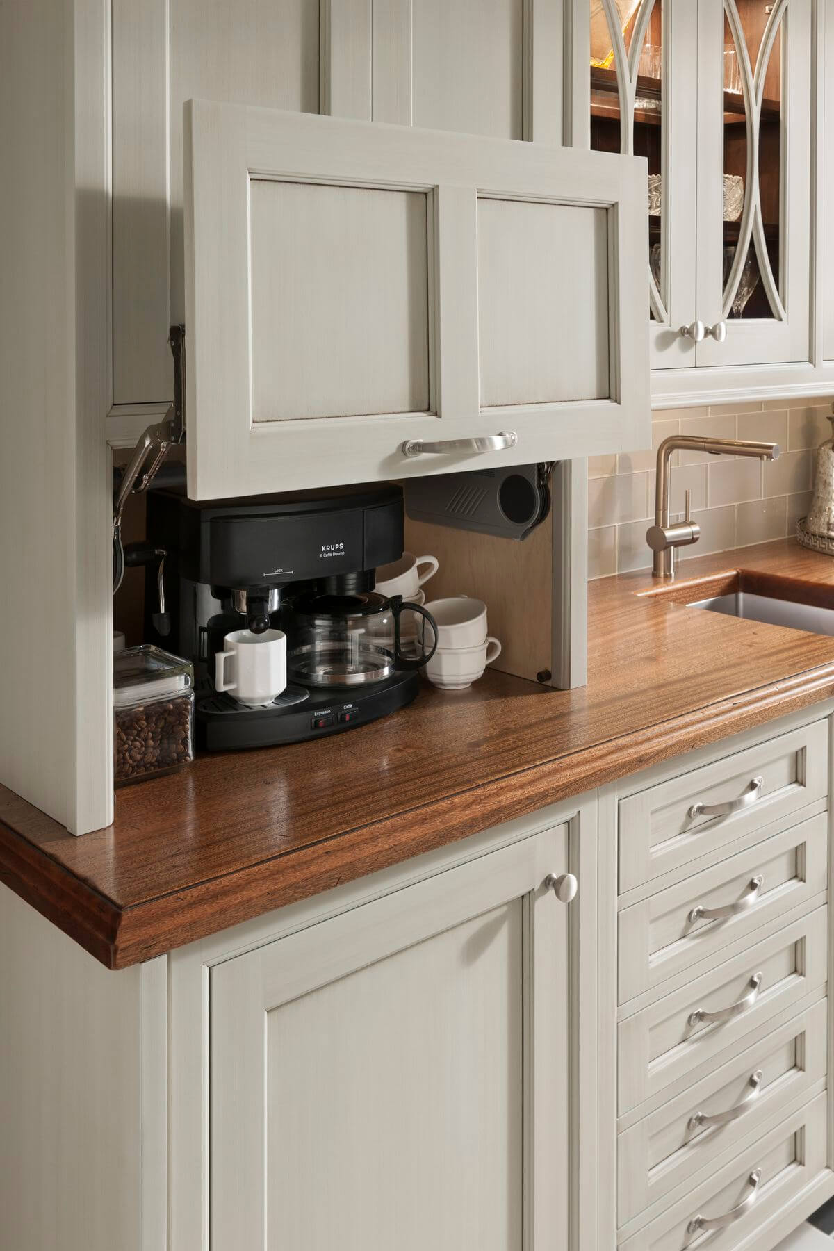 Cleverly Camouflaged Kitchen Coffee Station