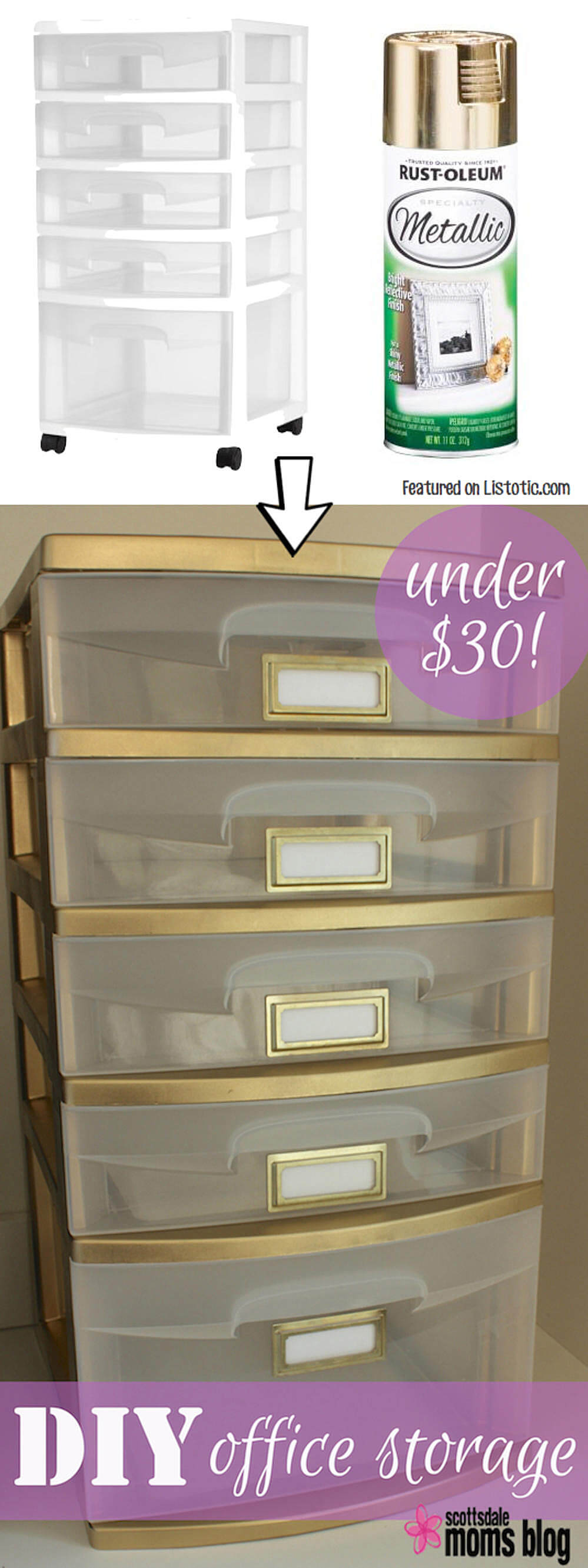 Gold Trimmed Storage Space for Your Home Office