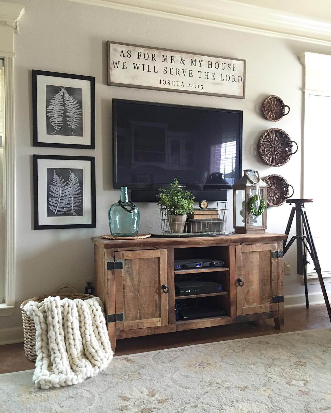 Rugged Barnwood Television Console Cabinet