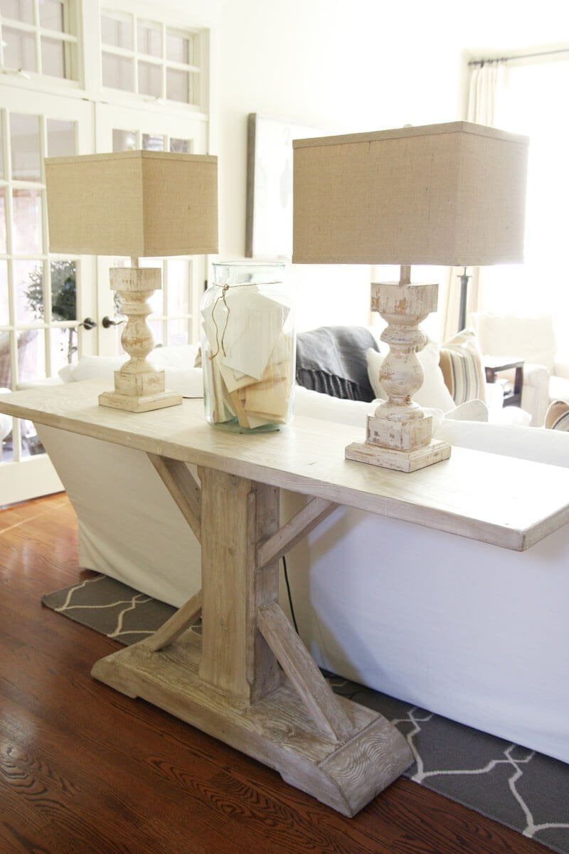 Estate Style Pedestal Sofa Table