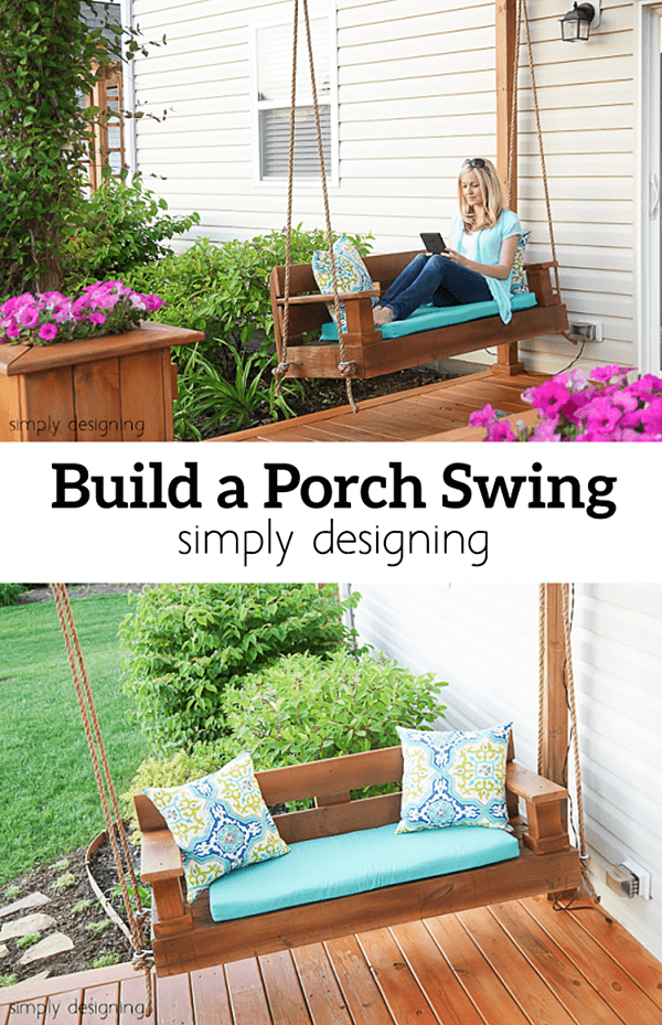 Beautiful/Buildable Wooden Porch Swing