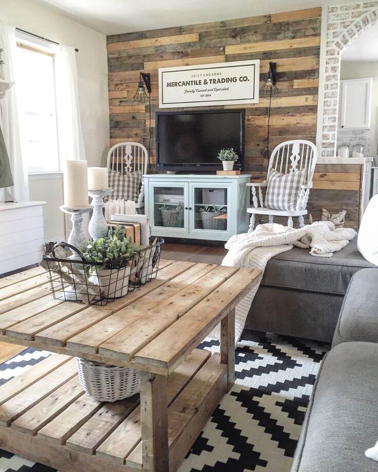 Recycled Rustic Barnwood Accent Wall