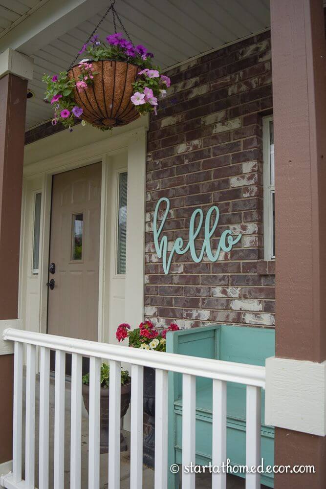 Wooden 'Hello' Laser Cut Sign