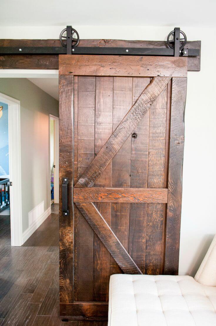 Polished and Repurposed Wooden Entry Door