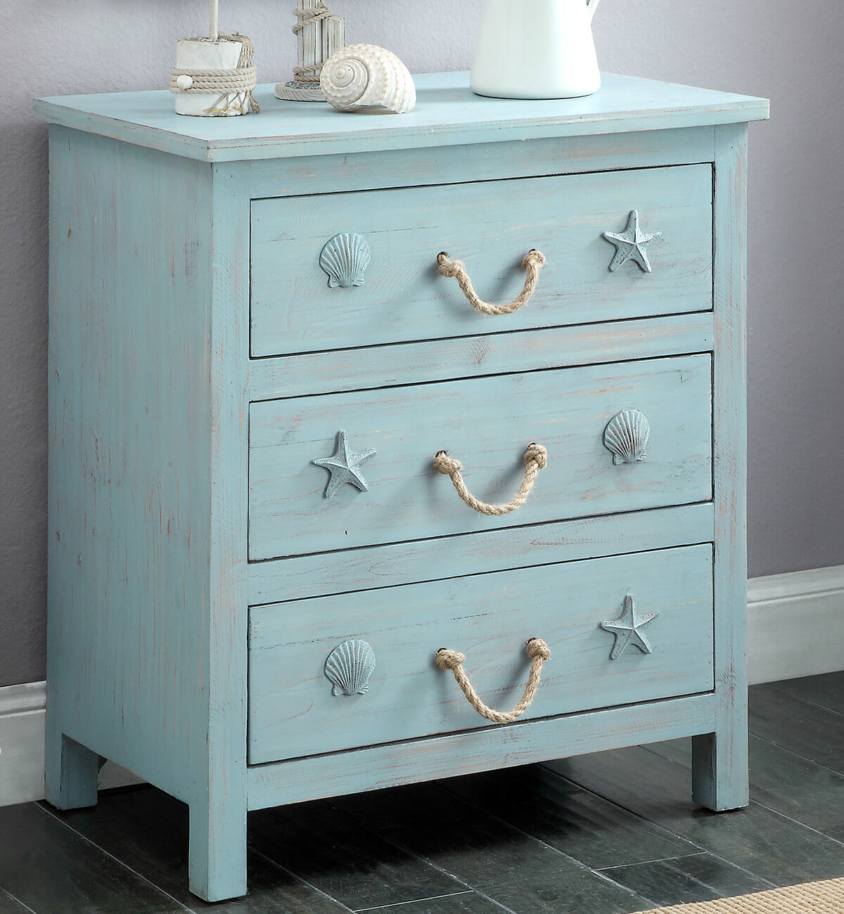 Rustic Dresser Designed for a Beach Enthusiast