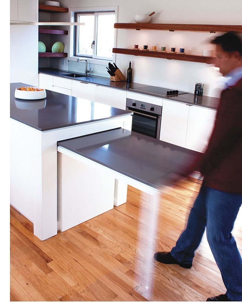 Kitchen Island with Pull-Out Dining Table