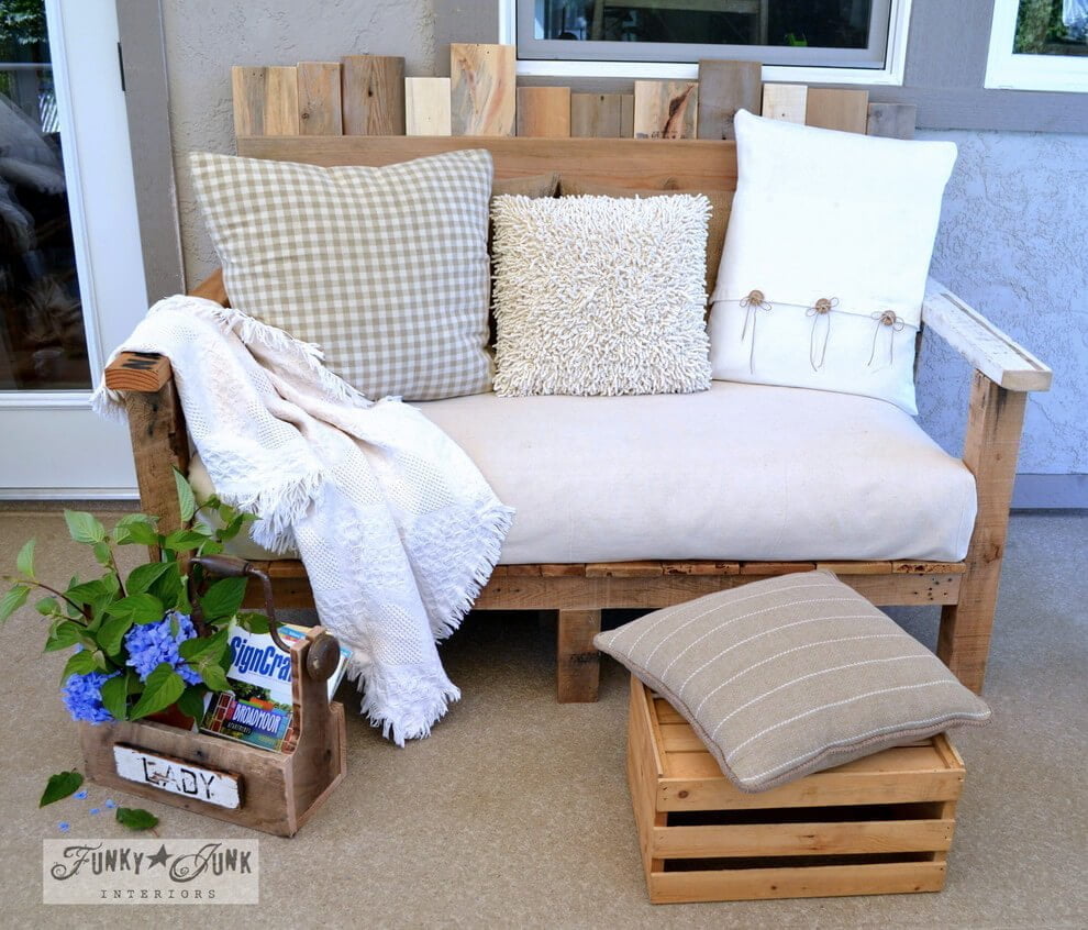 Extra Comfy Shabby Chic Bench