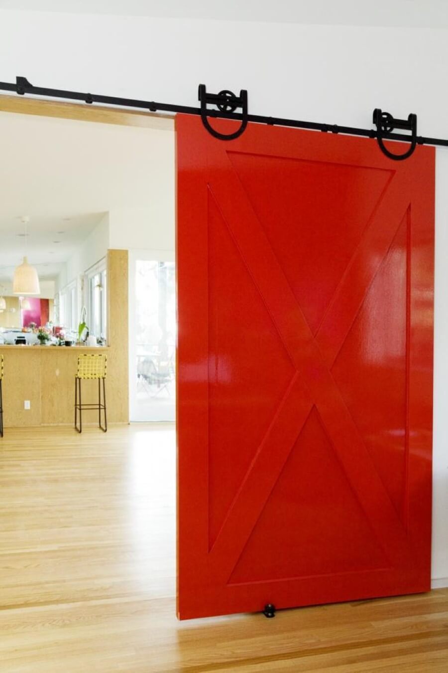 Cheerful Cherry Sliding Bedroom Barn Door