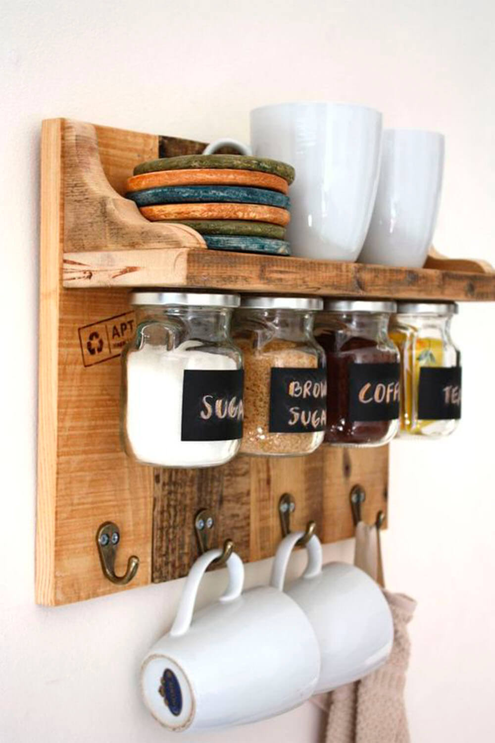 DIY Dry Good and Dish Storage Shelf