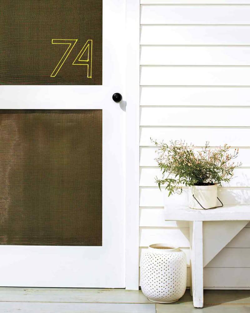 Large Number Outline On a Wooden Door