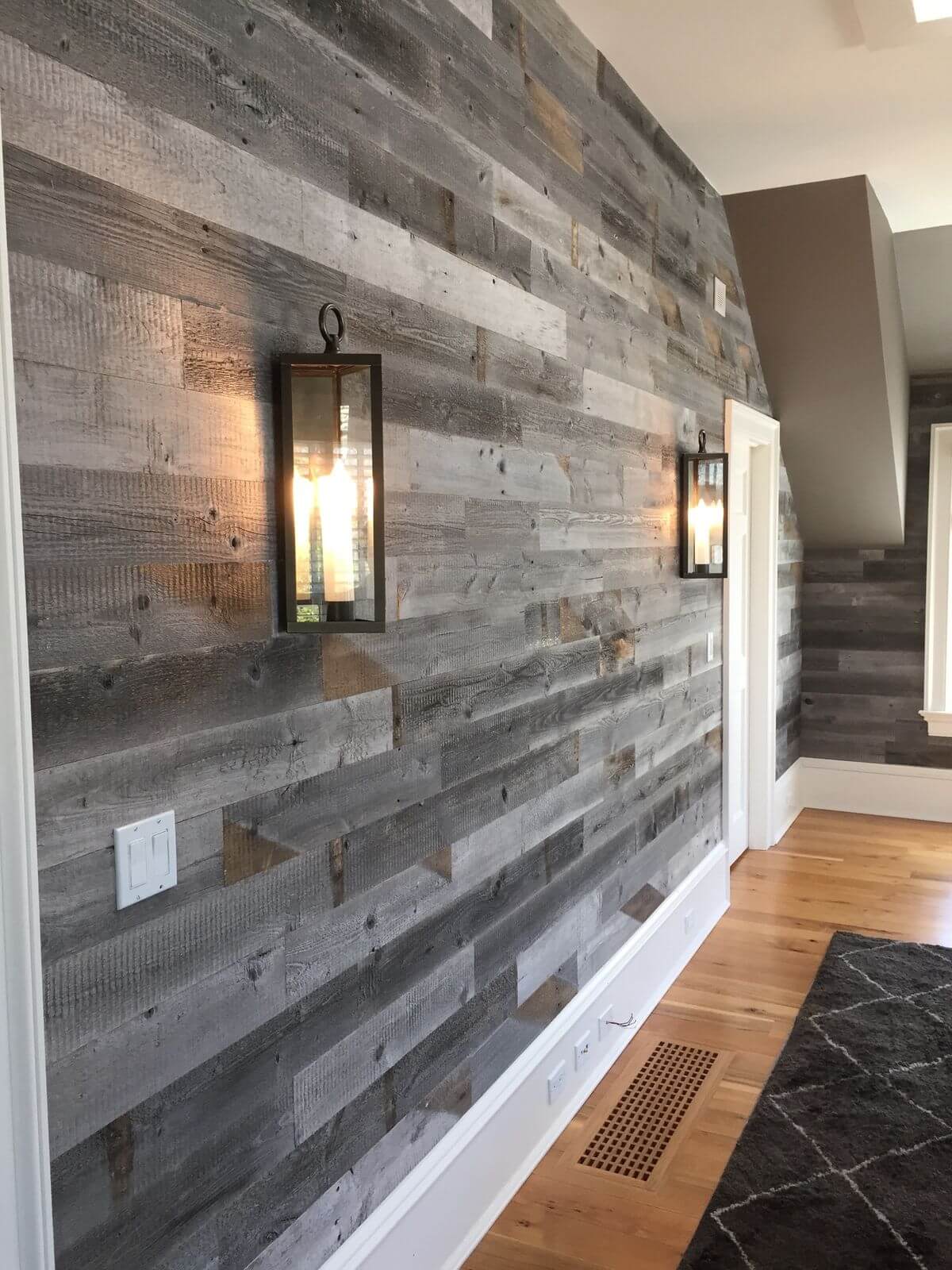 Rough and Romantic Gray Stained Wood Wall