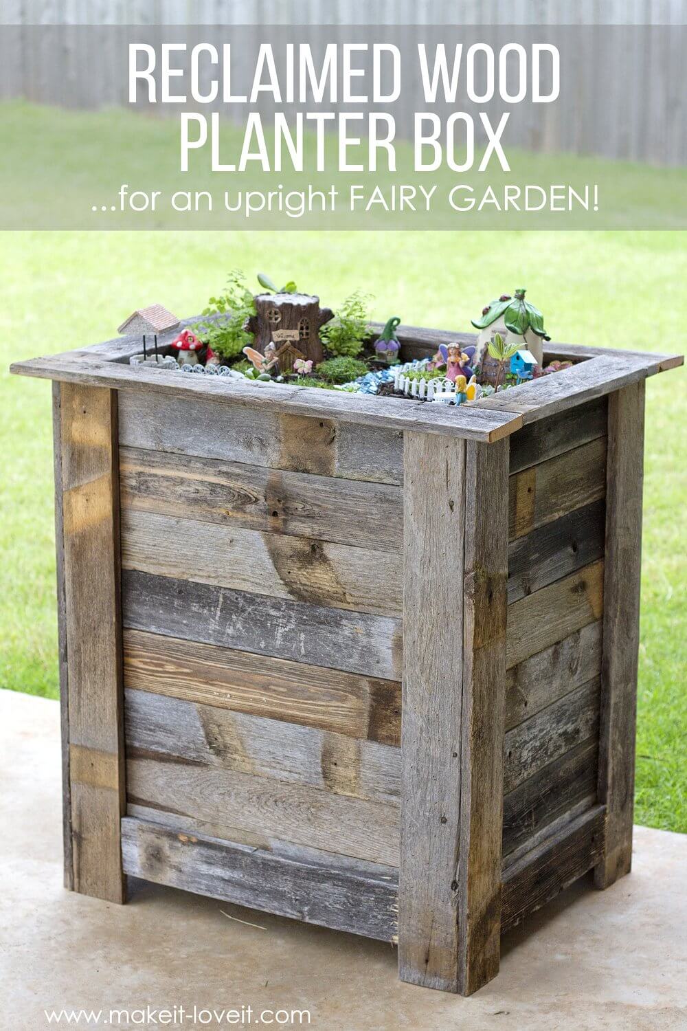 Magically Rustic and Reclaimed Fairy Garden Planter Box