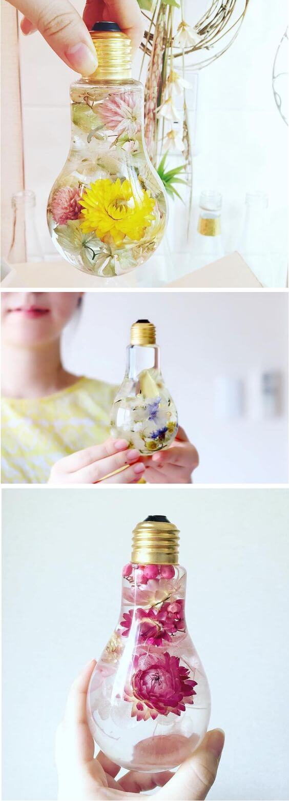 Tres Jolie Repurposed Botanical Lightbulb