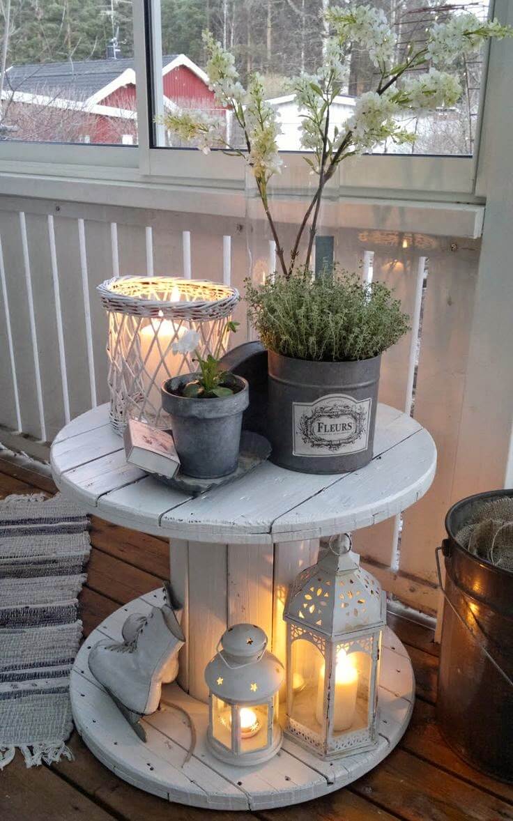 Enchanted Repurposed Spool Table