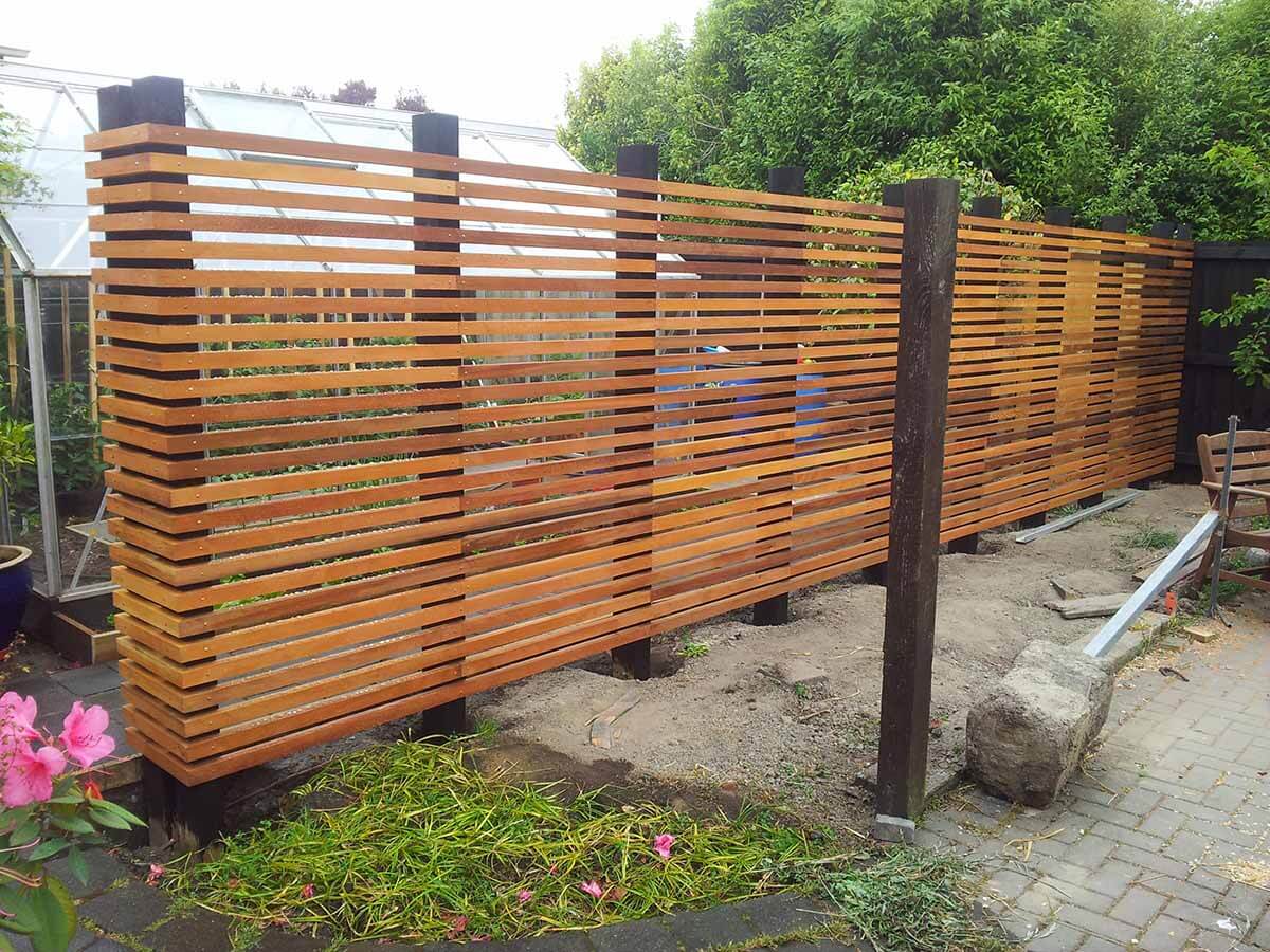 Modernistic Wooden Garden Fence