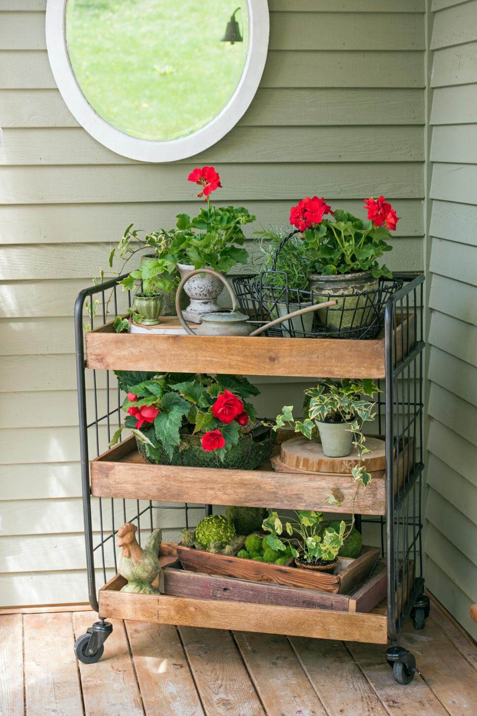 Grocer's Trolley Gardening Display