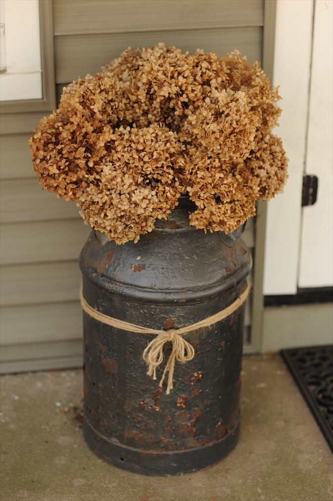 Antique Milk Pail Planter