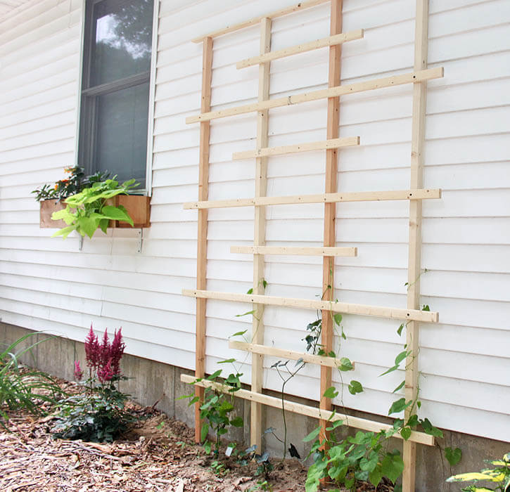 Easy Homemade Wooden Vine Trellis