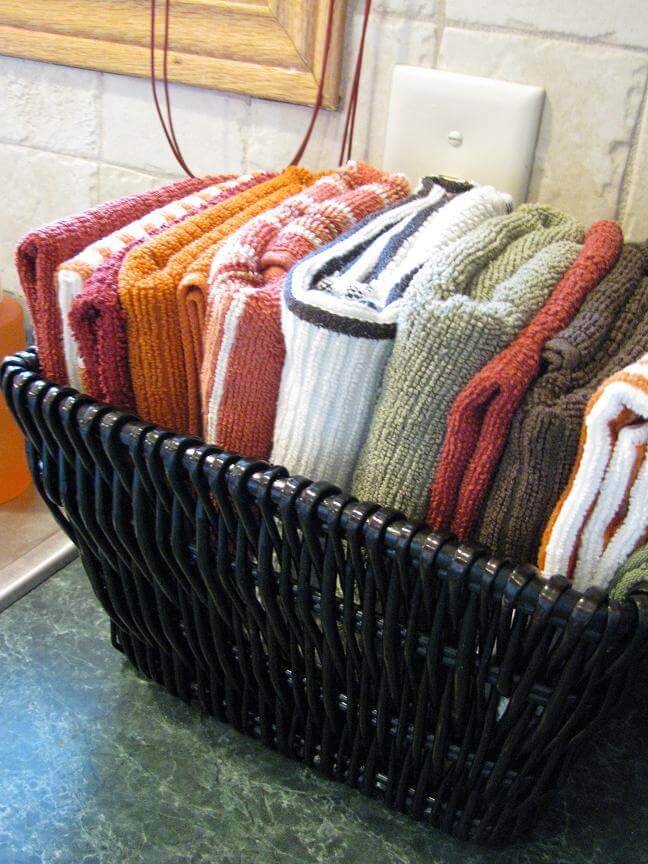 Folded Towel "Laundry" Basket